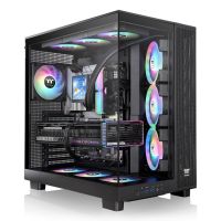 Thermaltake View 380 XL TG ARGB, Midi Tower, PC, Schwarz, ATX, micro ATX, Mini-ITX, SPCC, Gehärtetes Glas, Gaming