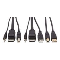 Eaton Tripp Lite Series DisplayPort KVM Cable Kit 4K USB 3.5mm Audio 3xM/3xM USB M/M 6ft - Video- / USB- / Audio-Kabel - Mini-Stecker, USB, DisplayPort (M)