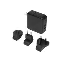 Targus Netzteil - GaN - 100 Watt - PD - 4 Ausgabeanschlussstellen (2 x USB-C, 2 x 9-polige USB Typ A)