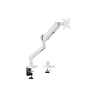 Equip Premium - Befestigungskit (Kabeldurchführungsklemme, Schrauben, Klemmhalterung, Tisch-Montagearm) - Gasfeder - für LCD-Display / Curved LCD-Display - Kunststoff, stainless steel, Aluminium - weiß - Bildschirmgröße: 43.2-88.9 cm (17"-35")