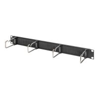 DIGITUS Kabelrangierpanel mit Stahlbügeln und Bürstenleiste für 482,6 mm (19")-Schränke, 1HE