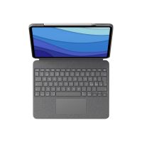 Logitech Combo Touch - Tastatur und Foliohülle - mit Trackpad - hintergrundbeleuchtet - Apple Smart connector - QWERTY - Pan Nordisch - Oxford Gray - für Apple 12.9-inch iPad Pro (5. Generation)