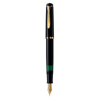 Pelikan M200, Schwarz, Gold, Integriertes Befüllsystem, Harz, Gold, Kursiv nib, Gold, Edelstahl