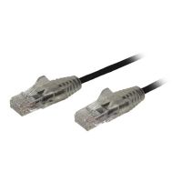 StarTech.com 2.5m Slim LSZH CAT6 Ethernet Cable, 10 Gigabit Snagless RJ45 100W PoE Patch Cord, CAT 6 10GbE UTP Network Cable w/Strain Relief, Black, ETL/Low Smoke Zero Halogen - Category 6 - 28AWG (N6PAT250CMBKS)