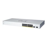 Cisco Business 220 Series CBS220-16T-2G - Switch - Smart - 16 x 10/100/1000 + 2 x Gigabit SFP (Uplink)