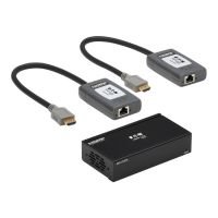 Eaton Tripp Lite Series HDMI over Cat6 Extender Kit, Splitter/2x Pigtail Receivers 2-Port- 4K 60 Hz, HDR, 4:4:4, PoC, 230 ft. (70.1 m)