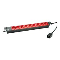 Bachmann Steckdosenleiste (Rack - einbaufähig) - Schutzkontakt - Eingabe, Eingang IEC 60320 C20 - Ausgangsanschlüsse: 9 (power CEE 7/3)