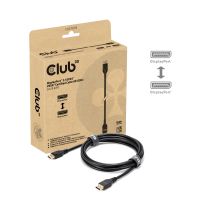 Club 3D DisplayPort™ 2.1 DP54™ VESA® Certified Cable 8K120Hz 3m/ 9.84ft, 3 m, DisplayPort, DisplayPort, Männlich, Männlich, Schwarz