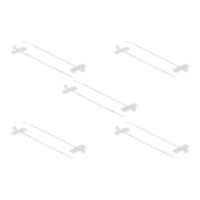 Delock Cable Tie with Label Tap - Kabelbinder - 10 cm - weiß (Packung mit 10)