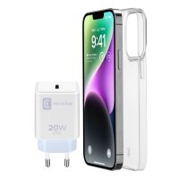 Cellularline Starter Kit- iPhone 14, Cover, Apple, iPhone 14, 15,5 cm (6.1"), Weiß