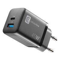Cellularline MULTIPOWER MICRO 45W, Drinnen, AC, Schwarz