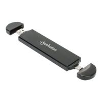 Manhattan M.2 NVMe and SATA SSD Enclosure, USB-C & USB-A Male Connection, Up to 10 Gbps (USB 3.2 Gen2 aka USB 3.1)