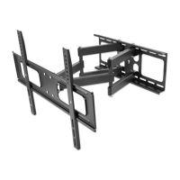 Manhattan Befestigungskit (Wandmontage) - Voll beweglich - für Curved Panel/Flat Panel - Outdoor - stainless steel, kaltgewalzter Stahl - Schwarz - Bildschirmgröße: 94-218.4 cm (37"-86")