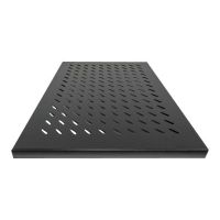 Intellinet Fachboden zur Festmontage, 1 HE, 800 mm Tiefe, besonders hohe Traglast, schwarz - Rack - Regal - Schwarz, RAL 9005 - 1U - 48.3 cm (19")