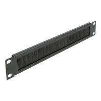 Delock Cable Management Brush Strip - Kabelmanagementblende mit Bürste - Schwarz - 1U - 48.3 cm (19")