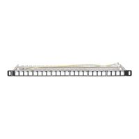 IC Intracom Intellinet - Leeres Keystone-Patchpanel - Rack montierbar - Schwarz - 0.5U - 48.3 cm (19")