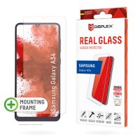 E.V.I. Displex Panzerglas (10H, 2D) für Samsung Galaxy A34, Eco-Montagerahmen, kratzer-resistent, Samsung, Galaxy A34, Trockene Anwendung, Schlagfest, Kratzresistent, Staubresistent, Transparent, 1 Stück(e)