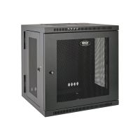Tripp Eaton Tripp Lite Series 12U Wall Mount Rack Enclosure Server Cabinet Swinging Hinged Door Deep - Schrank Netzwerkschrank - geeignet für Wandmontage - Schwarz - 12U - 48.3 cm (19")