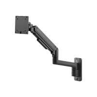 LogiLink Befestigungskit (Wandmontage) - einstellbarer Arm - für LCD-Display / Curved LCD-Display - Gasdruckfeder - Aluminium, Kunststoff, Stahl - Schwarz - Bildschirmgröße: 43.18-124.5 cm (17"-49")