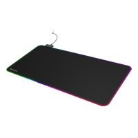 natec GENESIS Boron 500 XXL RGB, Schwarz, Einfarbig, Stoff, Gummi, USB, Mehrfarbig, Gaming-Mauspad