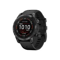 Garmin epix Pro - Standard Edition - 47 mm - faserverstärktes Polymer in Slate Gray - intelligente Uhr mit Band - Silikon - schwarz - Handgelenkgröße: 125-208 mm - Anzeige 3.3 cm (1.3")