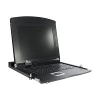 Inter-Tech Argus AS-7104 HLS - KVM-Konsole mit KVM-Switch - 4 Anschlüsse - USB - QWERTZ - 43.2 cm (17")
