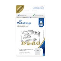 MEDIARANGE Laminiert - permanenter Klebstoff - schwarz auf durchsichtig - Rolle (1,2 cm x 8 m)