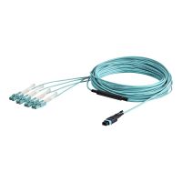 StarTech.com MTP to LC Breakout Cable - 30 ft / 10m - OM3 Multimode - 40Gb - Pull Tab - Plenum - MPO / MTP Connector - Fiber Optic Cable (MPO8LCPL10M)