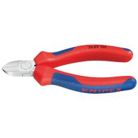 KNIPEX 72 02 125, Diagonale Zange, Chrom-Vanadium-Stahl, Kunststoff, Blau, Rot, 125 mm, 109 g
