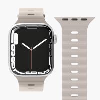 Vonmählen Wave Band, Band, Smartwatch, Cremefarben, Apple, Apple Watch 38 mm | 40 mm | 41 mm, Silikon