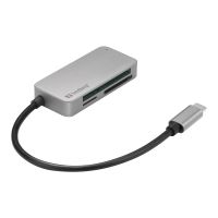 SANDBERG USB-C Multi Card Reader Pro - Kartenleser (CF, microSD, MMC, SD, SDHC, SDXC, TransFlash)
