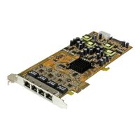 StarTech.com 4 Port Gigabit Power over Ethernet PCI Express Netzwerkkarte - PSE / PoE PCIe NIC - 4-fach (Quad)