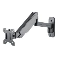 Manhattan TV & Monitor Mount, Wall, Spring Arm, 1 screen, Screen Sizes: 17-32", Black, VESA 75x75 to 100x100mm, Max 8kg, Height Adjustable Swivel Arm (3 pivots)
