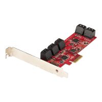StarTech.com PCIe SATA Controller Karte - 10 Port SATA 3 Erweiterungskarte/Kontroller - 6Gbit/s - Full- und Low-Profile Blende - PCI Express Festplatten kontroller/Adapter (10P6G-PCIE-SATA-CARD)