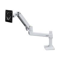Ergotron LX - Befestigungskit (Gelenkarm, Stange, Basis, Verlängerung, flache C-Tischklemme) - Konstante Krafttechnologie - für LCD-Display - weiß - Bildschirmgröße: bis zu 86,4 cm (bis zu 34 Zoll)