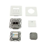 Synergy 21 S216350, 2 x RJ-45, Weiß, 80 mm, 80 mm, 5 cm