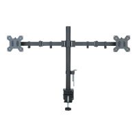 Techly Aufstellung - für 2 LCD-Displays - Schwarz - Bildschirmgröße: 33-68.6 cm (13"-27")