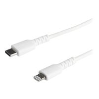 StarTech.com 6 ft(2m) Durable White USB-C to Lightning Cable, Heavy Duty Rugged Aramid Fiber USB Type A to Lightning Charger/Sync Power Cord, Apple MFi Certified iPad/iPhone 12 Pro Max