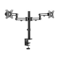 Eaton Tripp Lite Series Flex arm dual desk mount for 13 - 27" screens up to 17.6 lbs per screen - Befestigungskit - Voll beweglich - für 2 LCD-Displays - Stahl - Schwarz - Bildschirmgröße: 33-68.6 cm (13"-27")