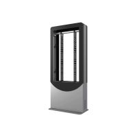 Peerless Portrait Back-to-Back Kiosk KIPC2550B-3-EUK - Aufstellung - für 2 LCD-Displays/AV-Systeme - verriegelbar - Aluminium, Stahl - Glanzschwarz - Bildschirmgröße: 127 cm (50")