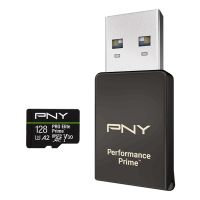 PNY PRO Elite Prime, 128 GB, MicroSDXC, Klasse 10, UHS-I, 200 MB/s, 110 MB/s