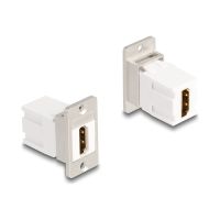 Delock HDMI Kupplung - HDMI weiblich Paneel montierbar zu HDMI weiblich - weiß, Silber - 8K60Hz (7680 x 4320)