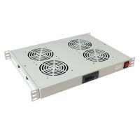 ALLNET Zubehör Rack, Lüftertafel, Grau, 4 Lüfter, 1U, 1,5 m, 19 Zoll
