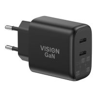 Vision Netzteil - 65 Watt - 3.25 A - 2 Ausgabeanschlussstellen (2 x USB-C)
