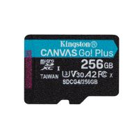 Kingston 256GB microSDXC Canvas Go Plus Gen4 200R A2 U3 Einzelpaket ohne ADP, 256 GB, MicroSD, Klasse 10, UHS-I, 200 MB/s, 160 MB/s
