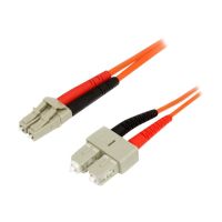 StarTech.com 2m Fiber Optic Cable - Multimode Duplex 62.5/125 - LSZH - LC/SC - OM1 - LC to SC Fiber Patch Cable (FIBLCSC2)