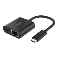 Belkin Netzwerkadapter - USB-C - Gigabit Ethernet x 1 + USB-C (nur Spannungsversorgung)
