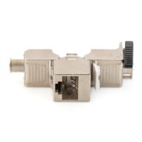 DIGITUS CAT 6A Keystone Modul, geschirmt mit intelligentem Kabelmanager - 8 Stk.