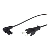 VALUE Stromkabel - Eurostecker gerade zu power IEC 60320 C7 gewinkelt