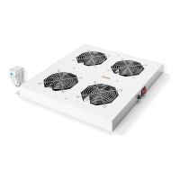 ROLINE Rack-Lüfter - 4 Lüfter - auf Dach montierbar - Hellgrau, RAL 7035 - 48.3 cm (19")